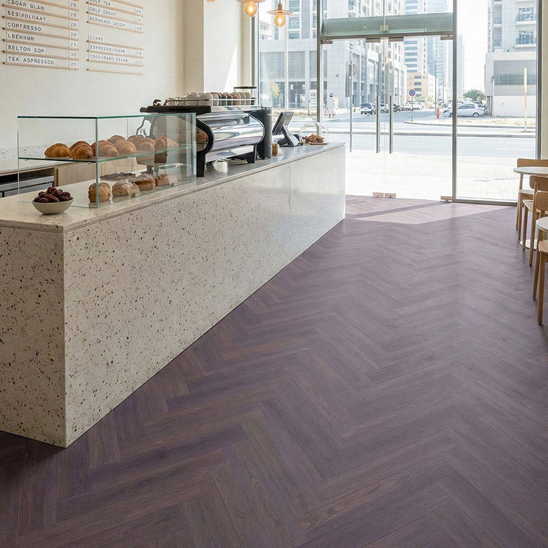 RP Boa Hybrid Herringbone Butterscotch 19 Engineered Wood Flooring Cafe Flooring