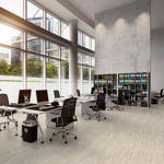 gerbur ultra warm white oak laminate floor in office