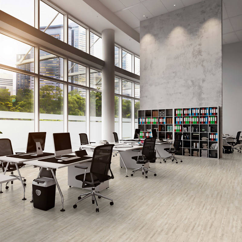 gerbur ultra warm white oak laminate floor in office