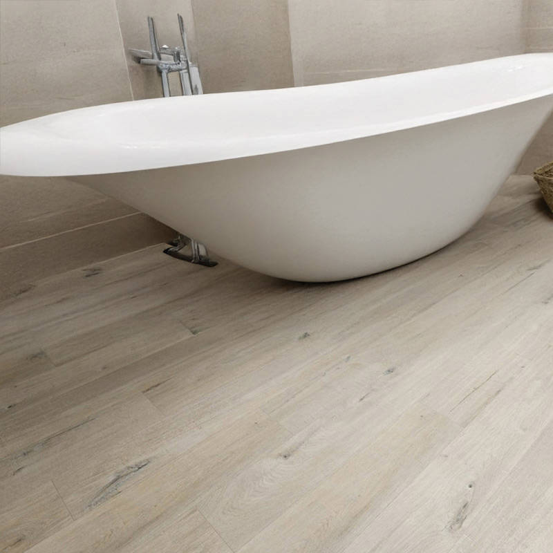 QS Pulse Cotton Oak White Blush Vinyl Click Flooring Bathroom