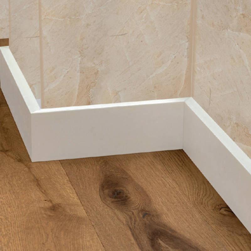 White Foiled Lacqured Standard Skirting Installation