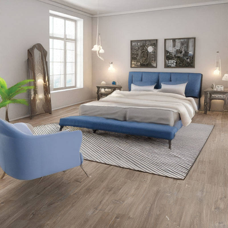 QS Balance Canyon Oak Dark Brown With Saw Cuts Bedroom