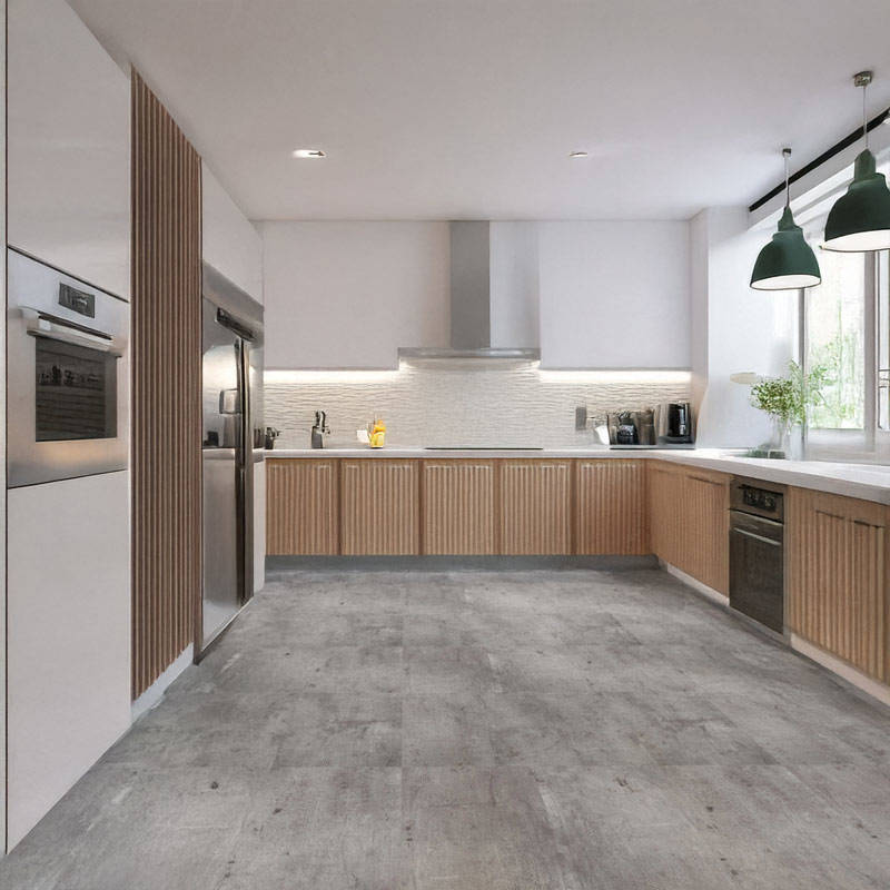berry alloc pure tiles zinc grey vinyl click tiles in kitchen