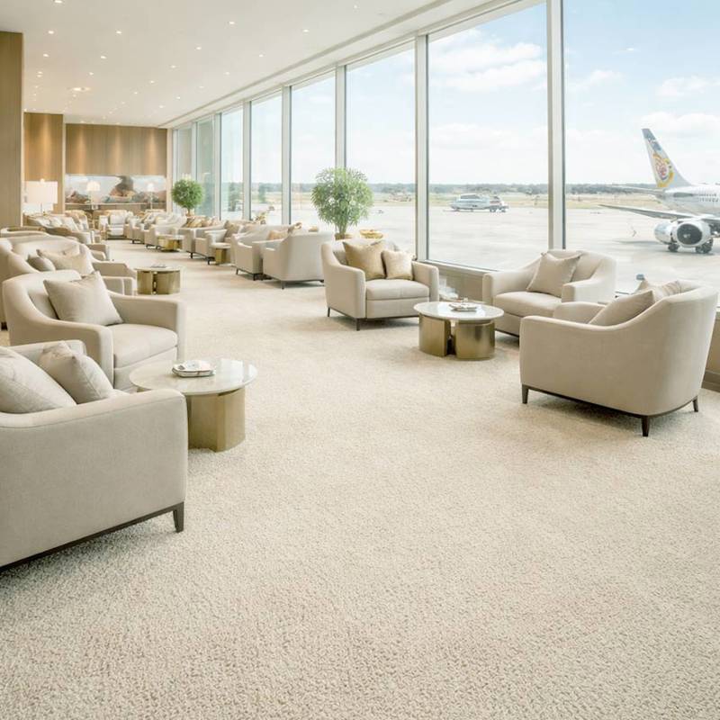 duchesse deluxe 6 wall to wall carpet in an airport
