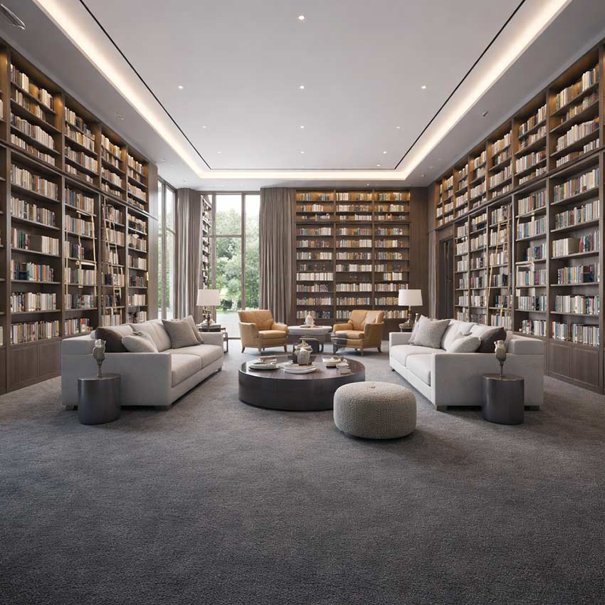 Wall To Wall Carpet Tiles Balta Lily CRP BLT LIL 10 Luxury Villa Indoor Library Hall