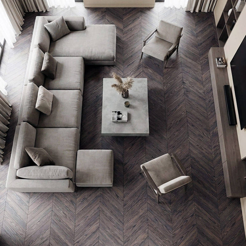 SH Black 08 Engineered Wood Flooring Chevron Familyroom Flooring