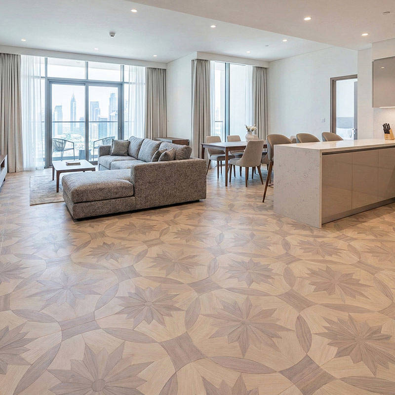 RP Chelsea Square Magnificence Dove 14 Living Kitchen Parquetry Wood Flooring