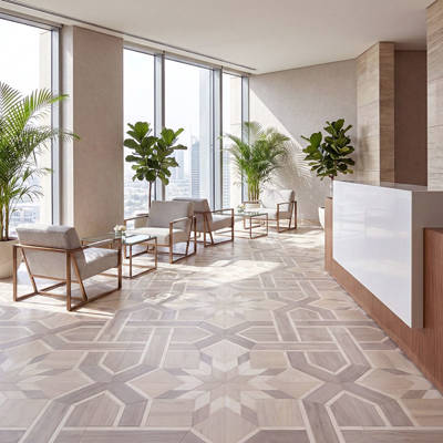 RP Chelsea Square Art Mosaic Mist 07 Reception Waiting Area
