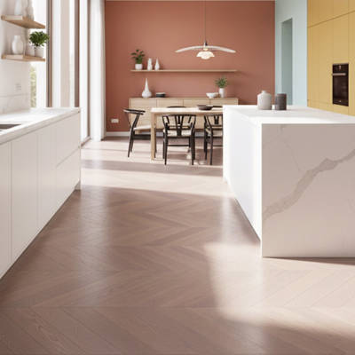 RP Chevron Basil 18 Engineered Wood Flooring Coffee Shop