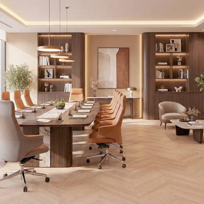 RP Chevron Heather 12 Engineered Wood Flooring Office