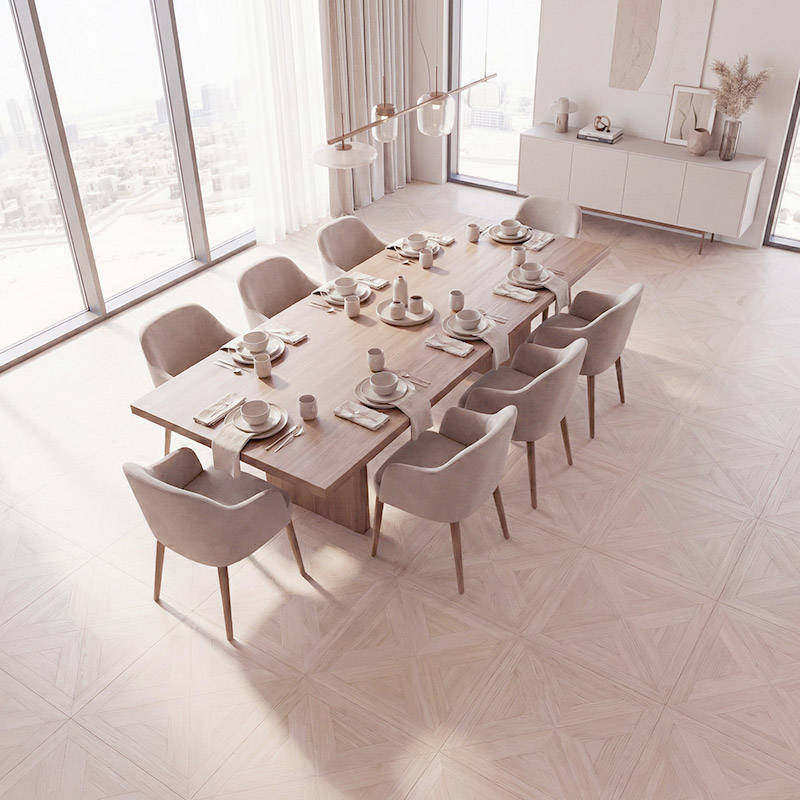 RP Chelsea Square Gilded Lines Tundra 08 Dinningroom Parquetry Wood Flooring