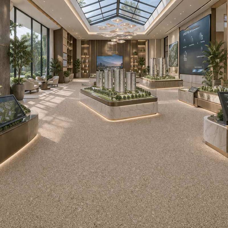 Wall To Wall Carpet Tiles CRP BLT GLOR 06 Developer Indoor Model Display Hall