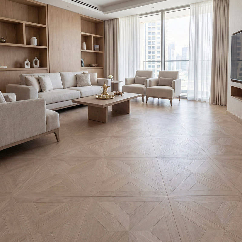 RP Chelsea Square Gilded Lines Dove 14 Livingroom Parquetry Wood Flooring