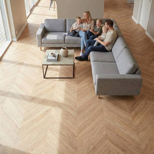 SH Bourbon 05 Engineered Chevron Wood Flooring Livingroom Family