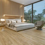 gerbur aqua click washed oak vinyl click flooring in chic bedroom
