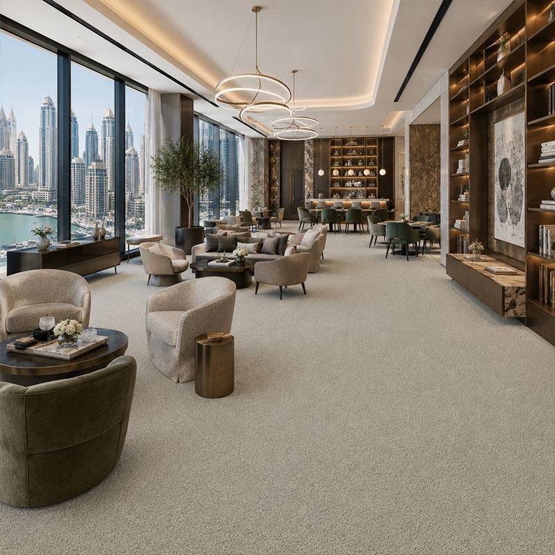Wall To Wall Carpet BCM Wealthy Gathering CRP BLT WG 01 Modern Lounge With City