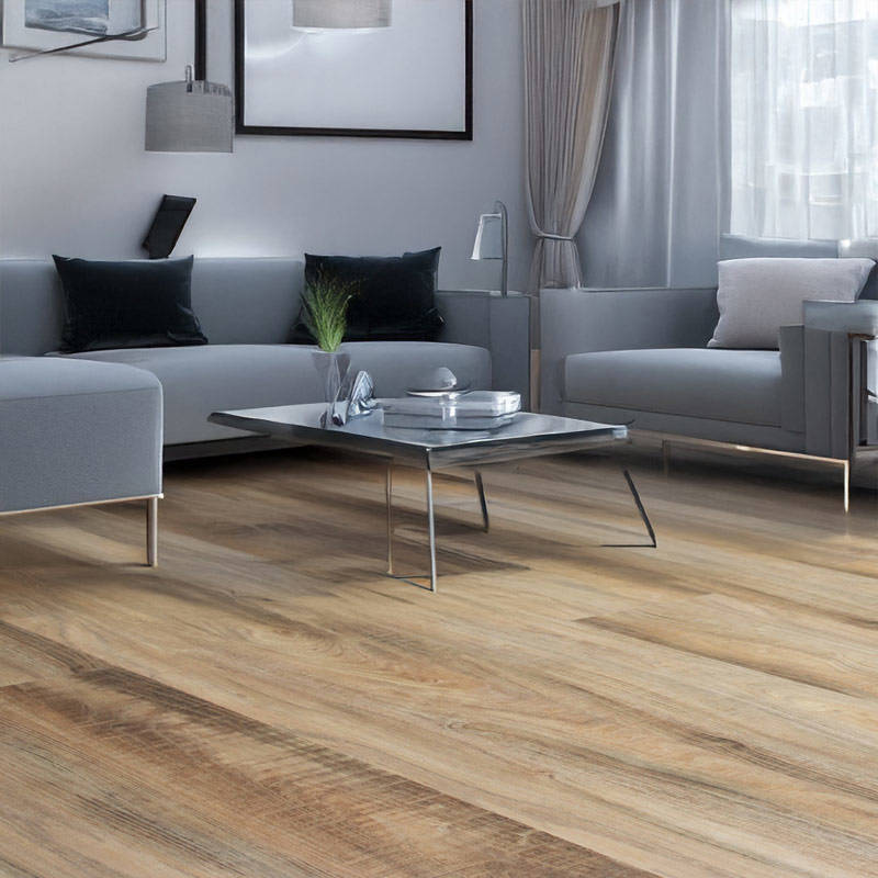 spc engage gerbur smoked oak coffee stone plastic composite flooring in living room