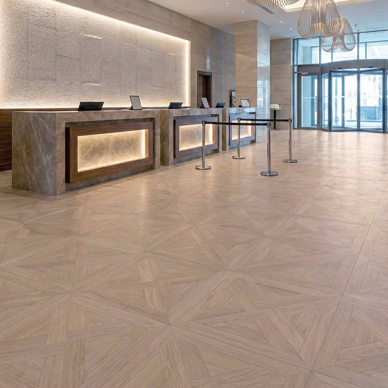RP Chelsea Square Elegant Wave Cask 16 Reception Parquetry Wood Flooring