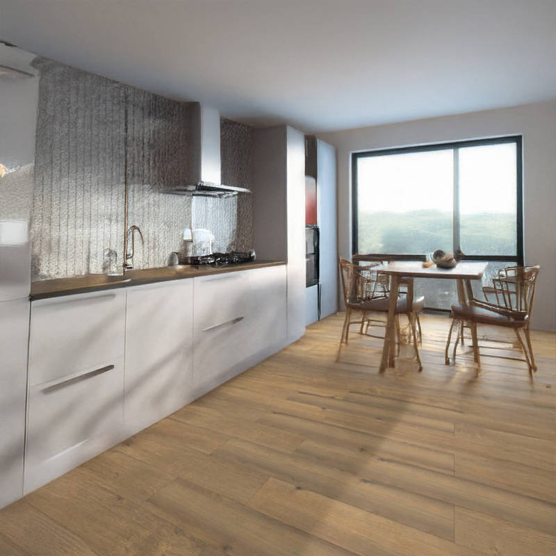 gerbur ultra urban oak laminate floor in kitchen 