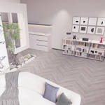 Gerbur Vinyl Click Herrigbone GB SIG HRB 02 Soft Pebble Common Room Vinyl Click Flooring