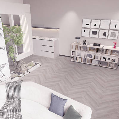 Gerbur Vinyl Click Herrigbone GB SIG HRB 02 Soft Pebble Common Room Vinyl Click Flooring
