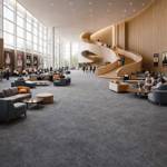 Wall To Wall Carpet Tiles Balta Lily CRP BLT LIL 09 Arts Centre Grand Interior Foyer Lounge