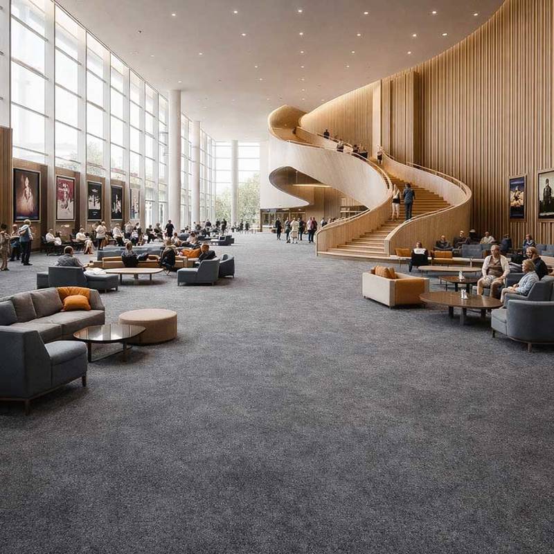 Wall To Wall Carpet Tiles Balta Lily CRP BLT LIL 09 Arts Centre Grand Interior Foyer Lounge