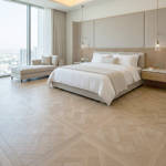 RP Chelsea Square Versailles Sandcastle 10 Parquetry Wood Flooring Bedroom