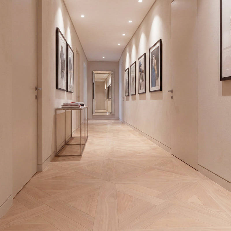 RP Chelsea Square Elegant Wave Honeycomb 13 Parquetry Wood Flooring Gallery Corridor