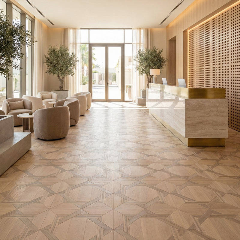RP Chelsea Square Linear Vogue Honeycombe 13 Reception Parquetry Wood Flooring