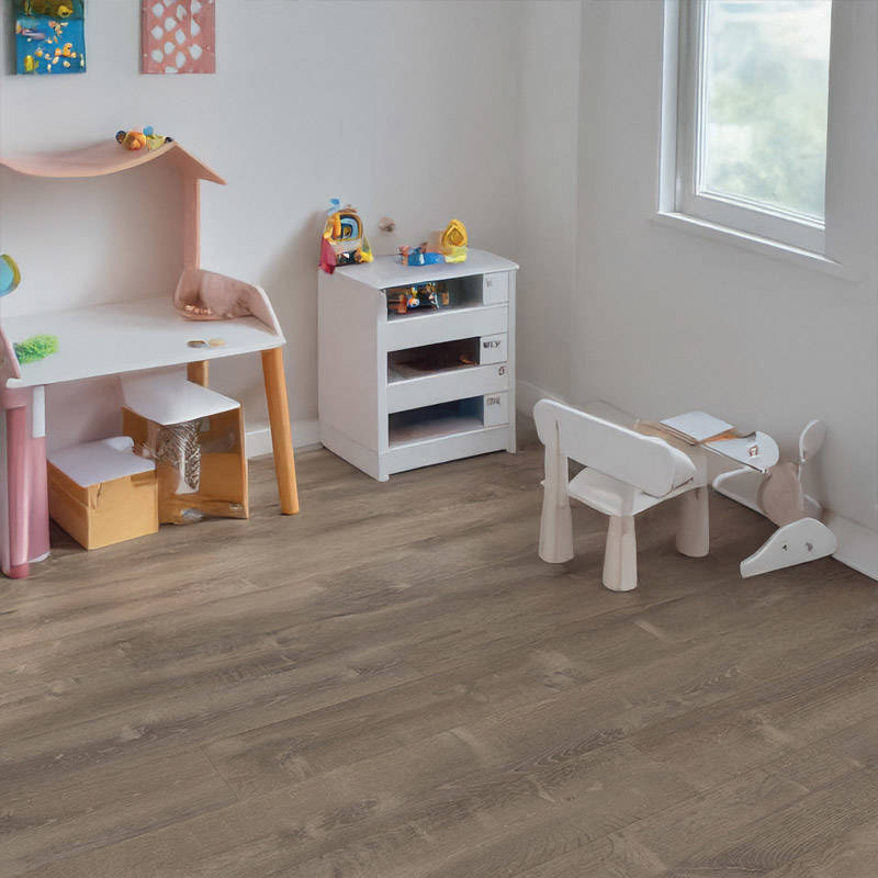 QS Pulse Sand Storm Oak Brown Vinyl Click Flooring Kids Room