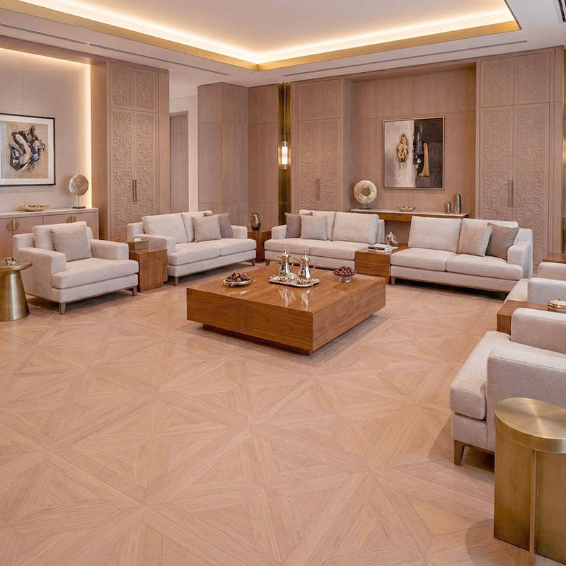 RP Chelsea Square Gilded Lines New Cinnamon 21 Living Room Parquetry Wood Flooring