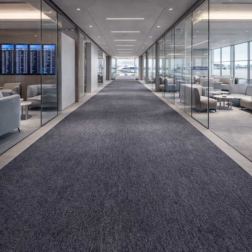 Wall To Wall Carpet Tiles Balta Lily CRP BLT LIL 03 Terminal Interior Lounge Corridor Hall
