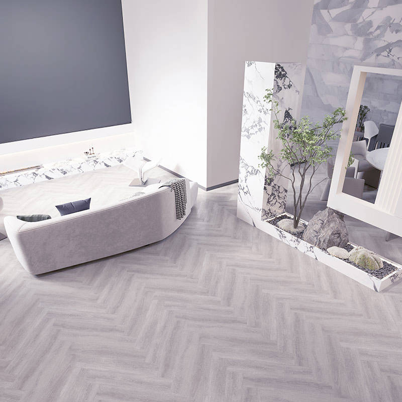 Gerbur Vinyl Click Herrigbone GB SIG HRB 02 Soft Pebble Living Room Vinyl Click Flooring