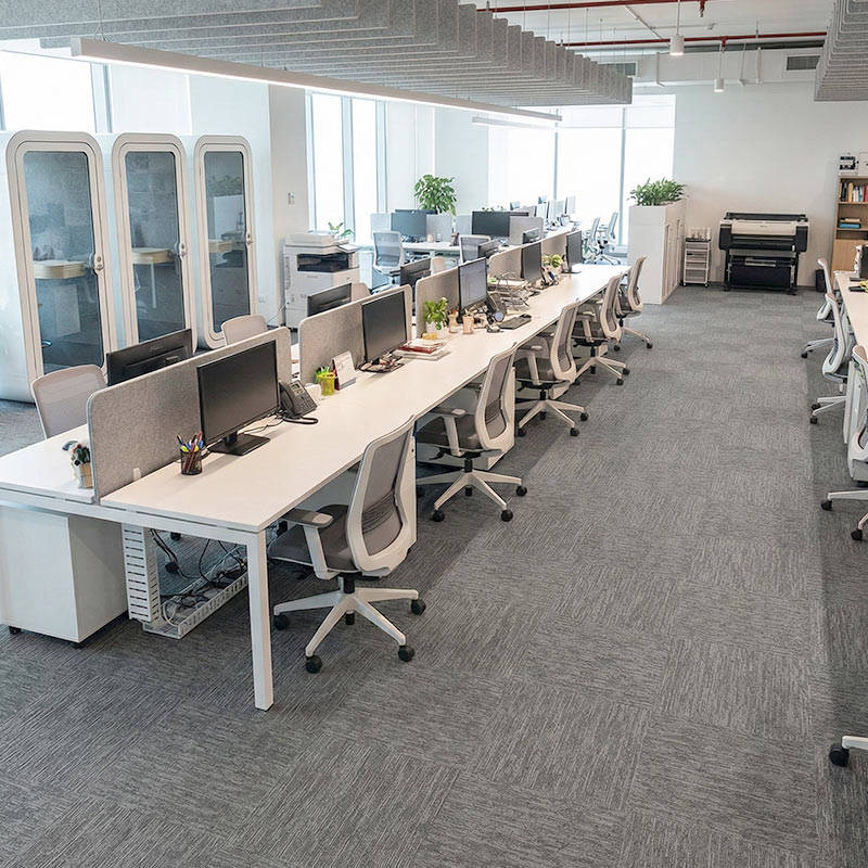 british carpet mills hurricane 5 carpet tiles in office workspace