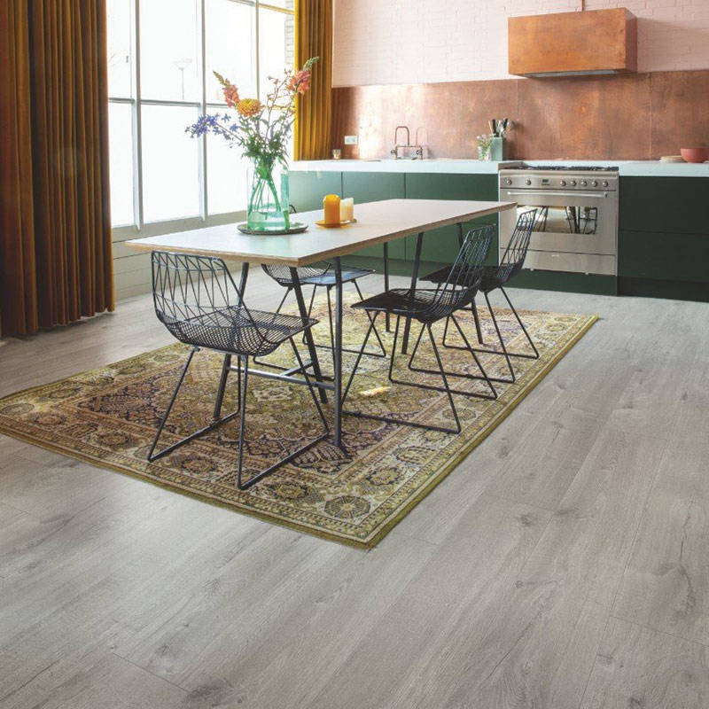 QS Pulse Cotton Oak Cold Grey Vinyl Click Flooring Kitchen Dinning