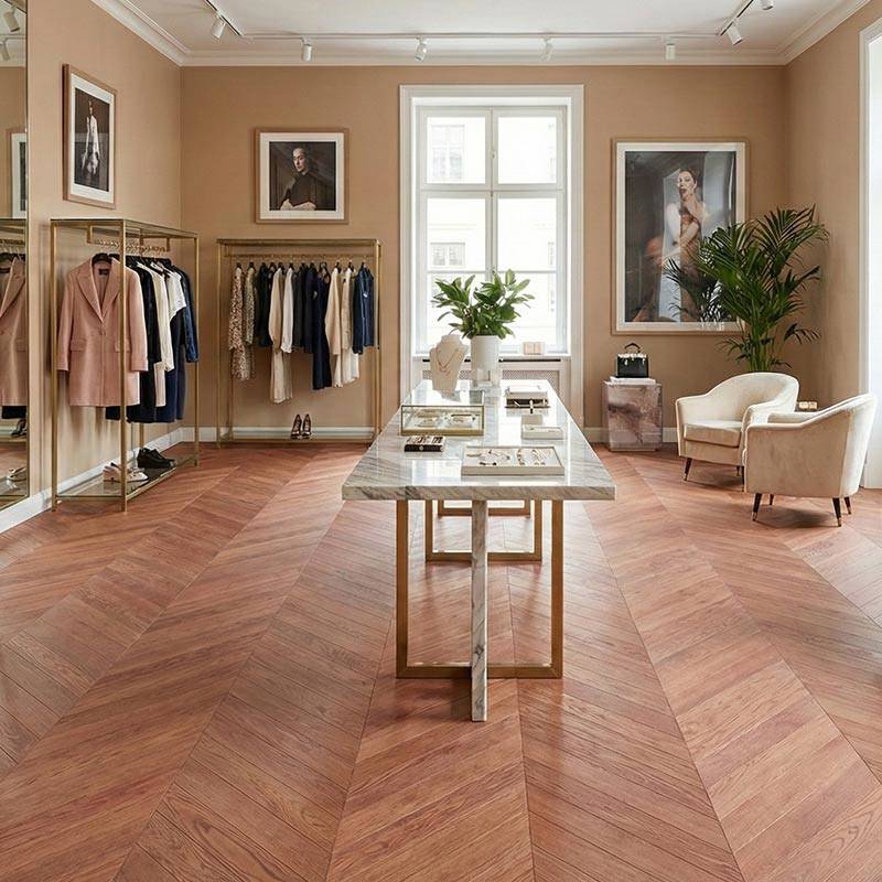 SH Mahogany 09 Engineered Wood Flooring Chevron Boutique Wood Flooring