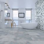 Gerbür Auqa Click Stone JIN GBACST 12 Broom Finish Bathroom Vinyl Click Tiles