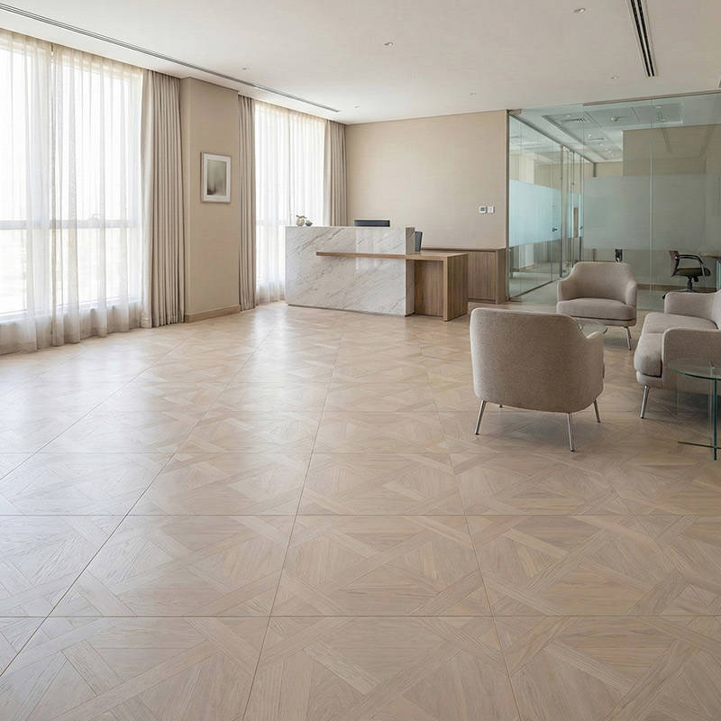 RP Chelsea Square Lush Square Steel 22 Reception Parquetry Wood Flooring