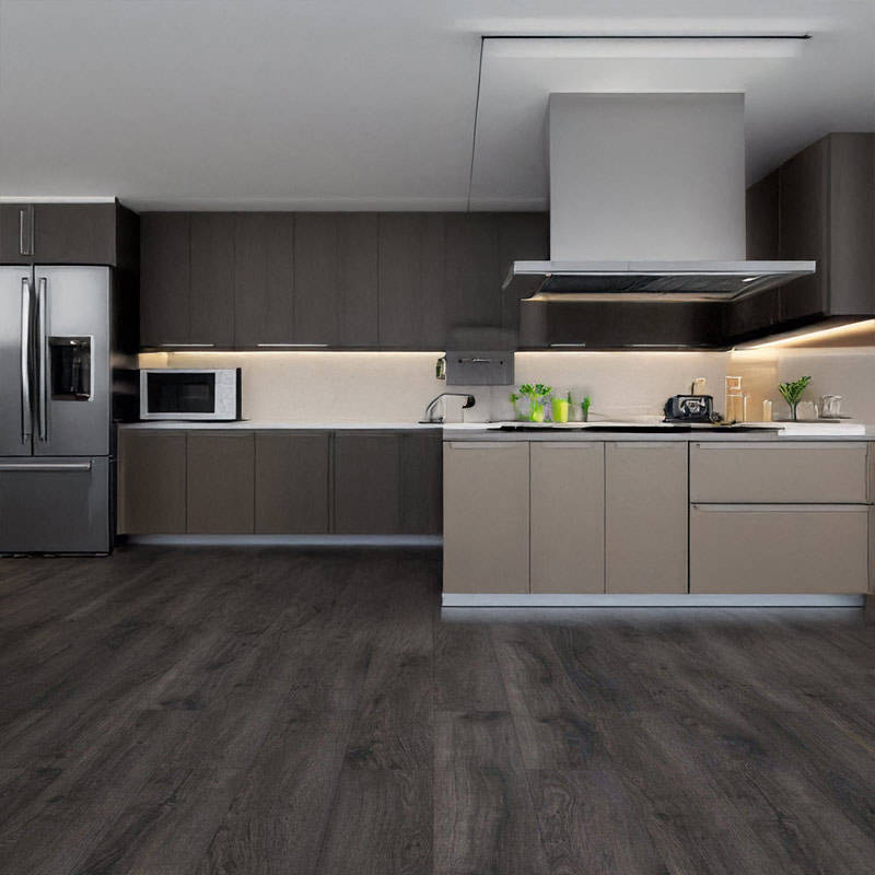 gerbur ultra raven oak laminate flooring in kitchen