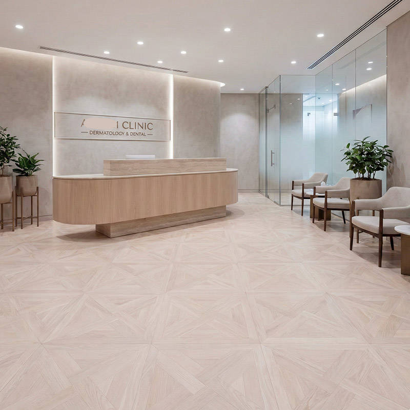 RP Chelsea Square Elegant Wave Mist 07 Parquetry Flooring Clinic Reception