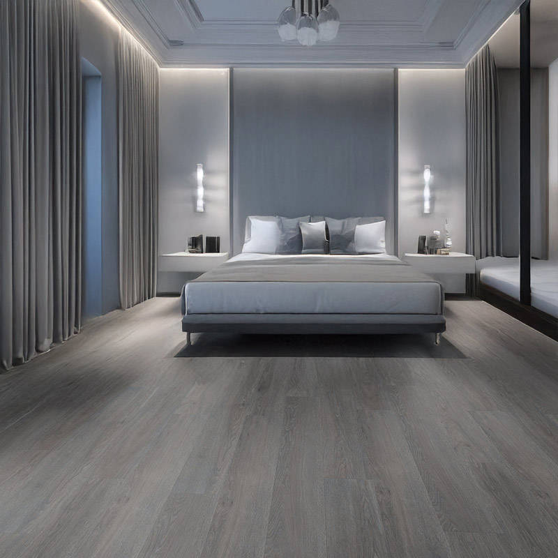 QS Balance Silk Oak Dark Grey Vinyl Click Bedroom