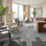 british carpet mill autumn grey and dark grey patterned carpet in office space