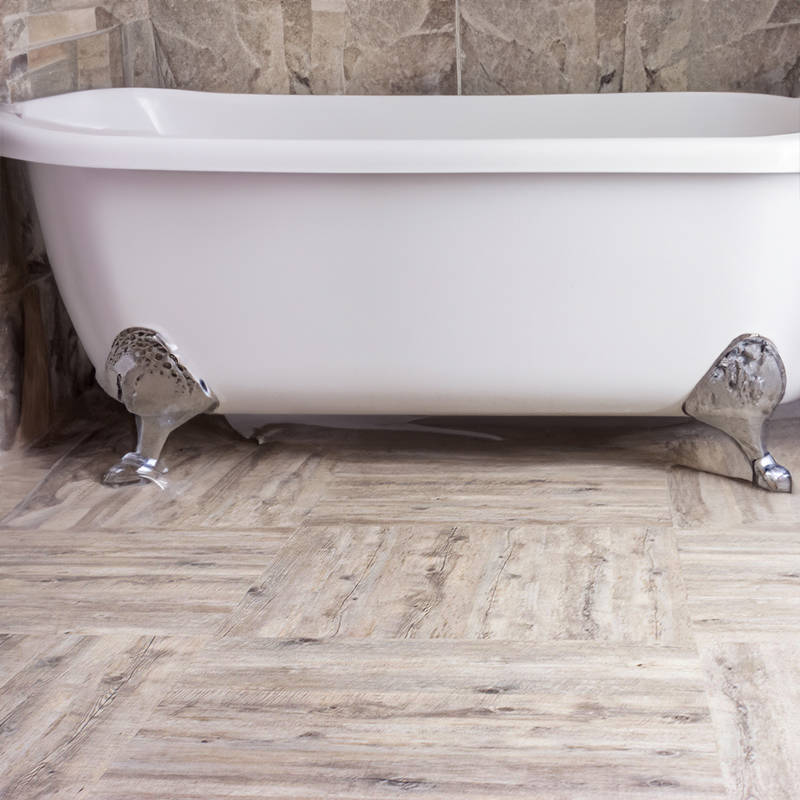 Gerbür Essential Silver Pepper Lvt Flooring Bathroom