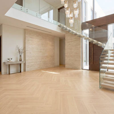 RP Boa Hybrid Herringbone Butterscotch 19 Engineered Wood Flooring Villa Entrance Foyer Engineered Wood Flooring