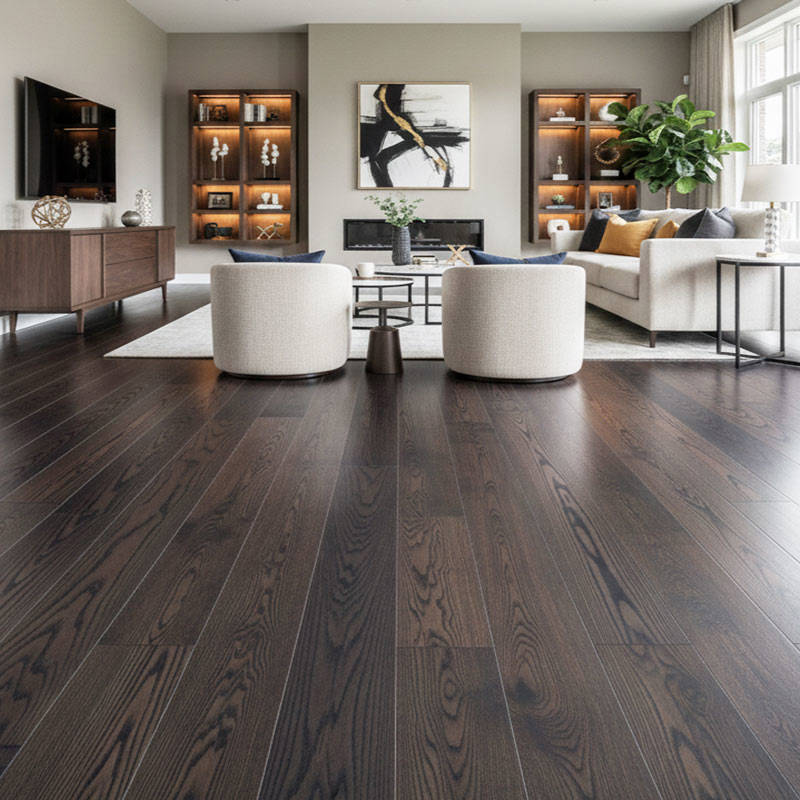 SH Black 08 Engineered Wood Flooring Decorum Family Room Flooring