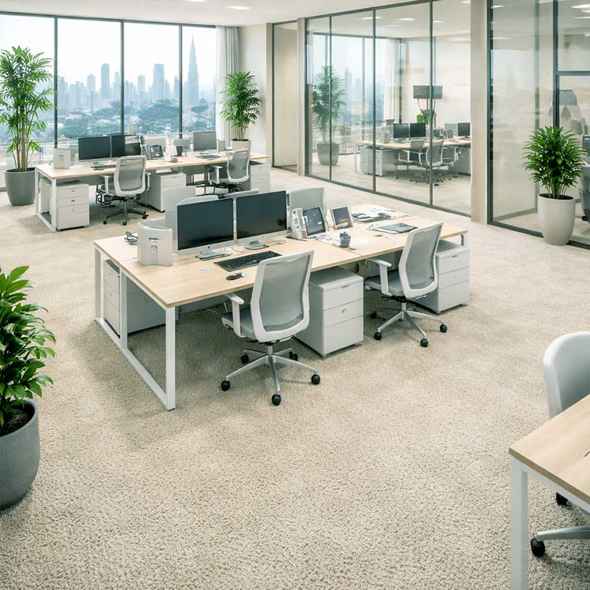 duchesse deluxe 2 wall to wall carpet in office workspace