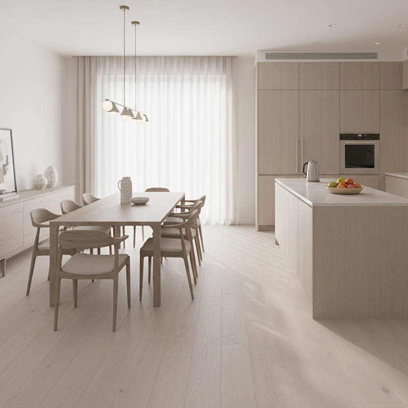 RP Bernera Supreme Steel 22 Engineered Wood Flooring Dinning Kitchen