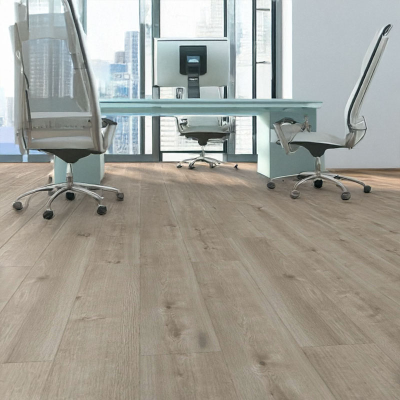 gerbur ultra mountain grey oak laminate flooring in skyscraper office