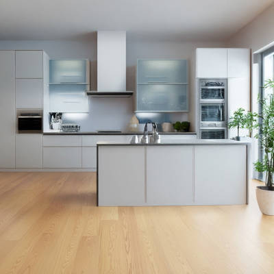RP Windsor Classic Butterscoth 19 Engineered Wood Flooring Open Kitchen